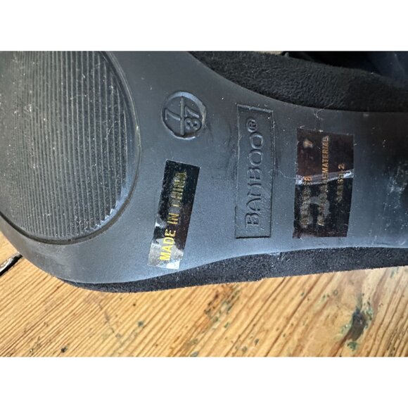 Bamboo Womens Black Above the Knee‎ Boots 7 suede zipper lace closure high boots - Picture 2 of 8